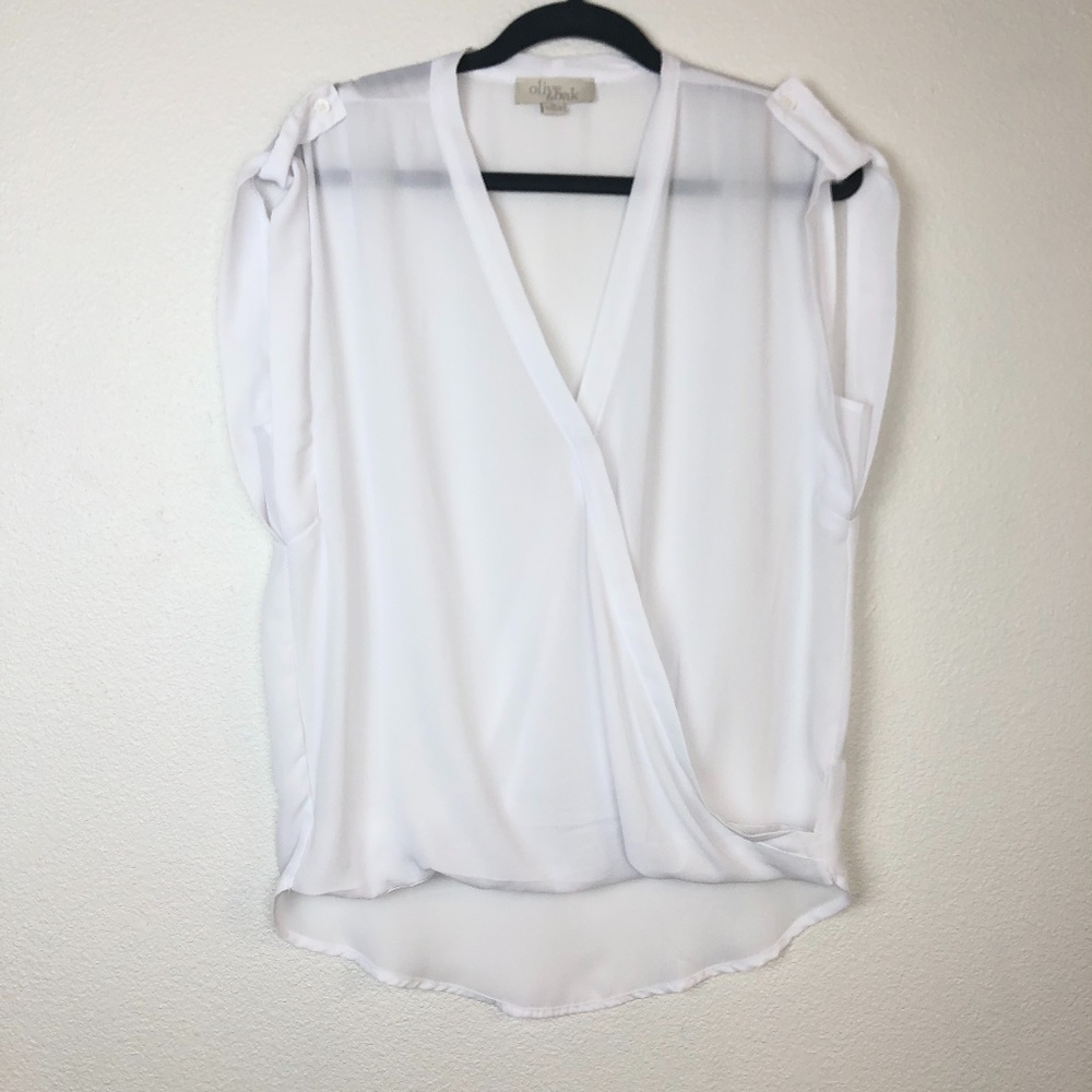 white Olive & Oak blouse size M, #24